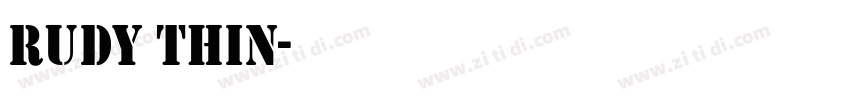 Rudy Thin字体转换
